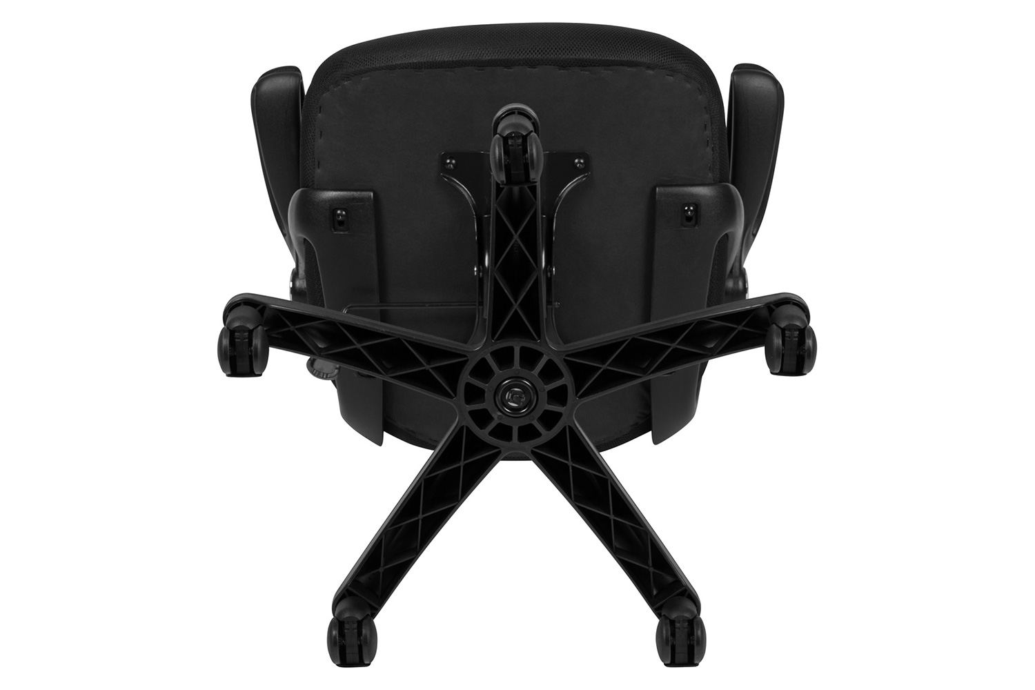 BLNK Porter High-Back Mesh Ergonomic Swivel Office Chair with Black Frame and Flip-up Arms - Black