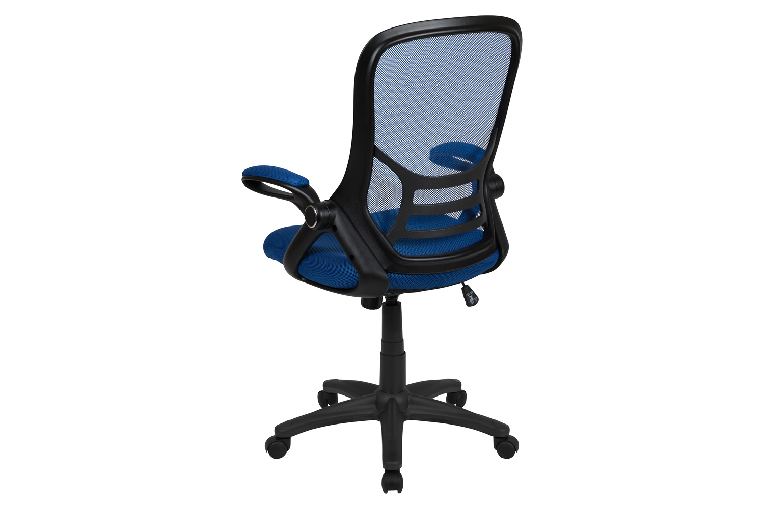 BLNK Porter High Back Blue Mesh Ergonomic Swivel Office Chair with Black Frame and Flip-up Arms