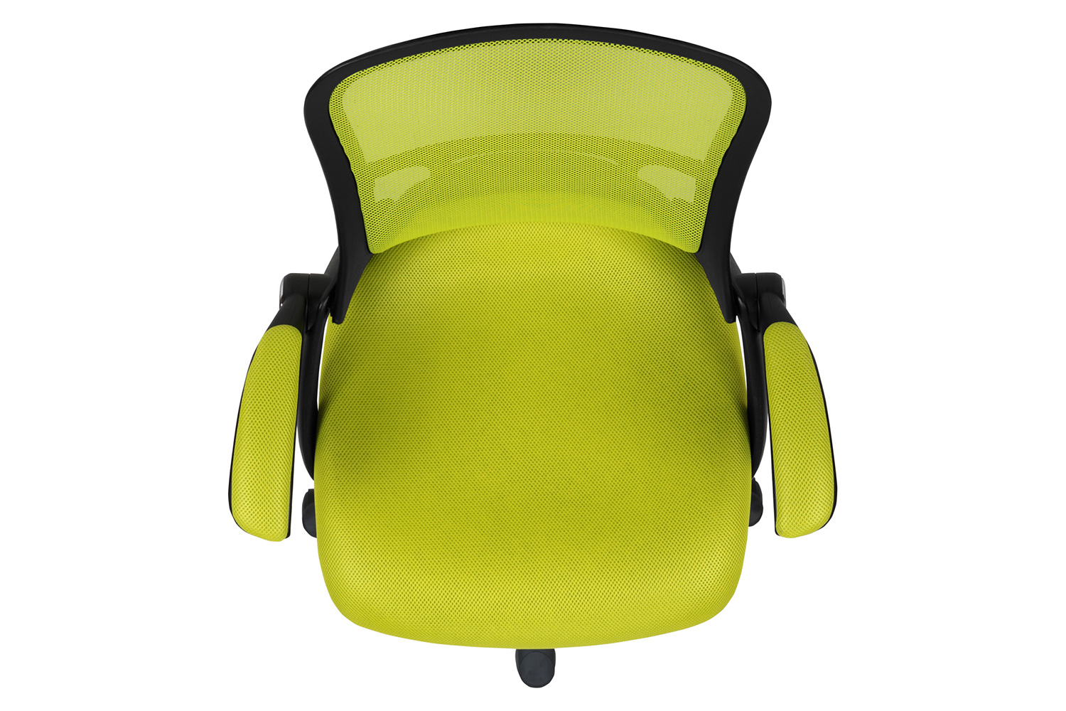 BLNK Porter High-Back Mesh Ergonomic Swivel Office Chair with Black Frame and Flip-up Arms - Green