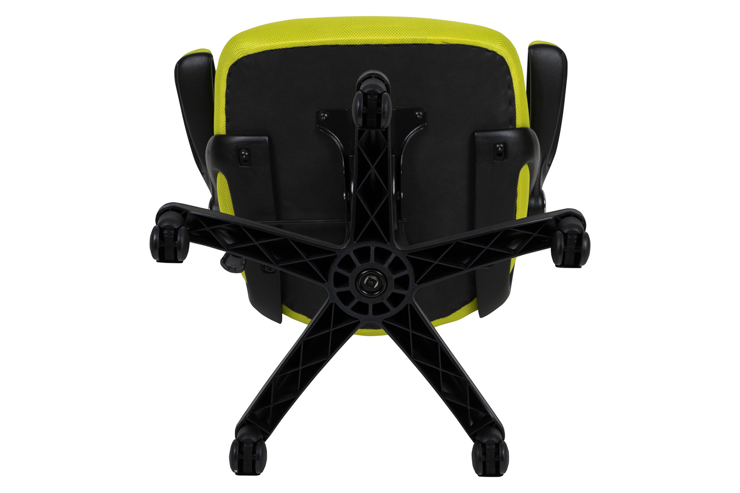 BLNK Porter High-Back Mesh Ergonomic Swivel Office Chair with Black Frame and Flip-up Arms - Green