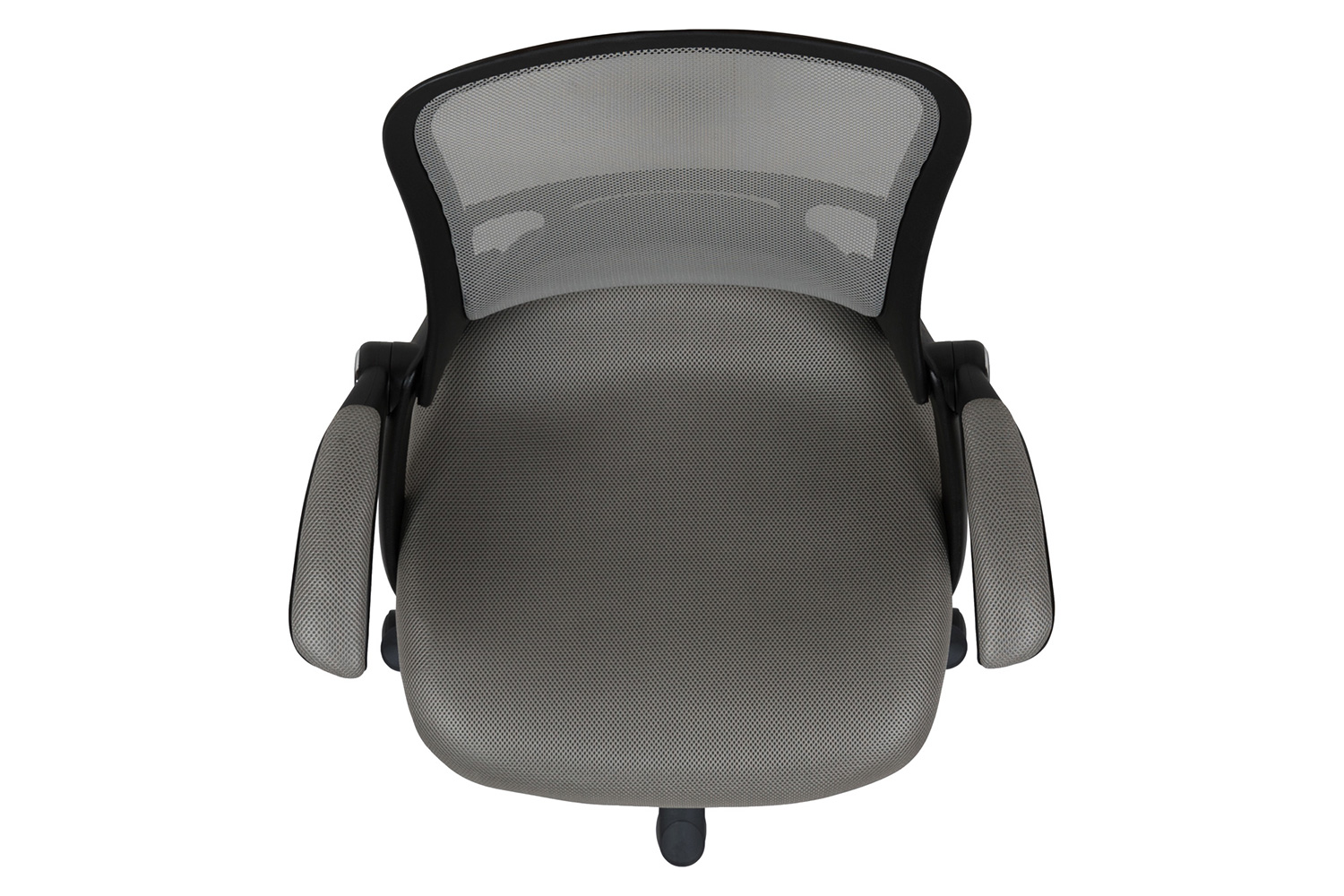 BLNK Porter High-Back Mesh Ergonomic Swivel Office Chair with Black Frame and Flip-up Arms - Light Gray