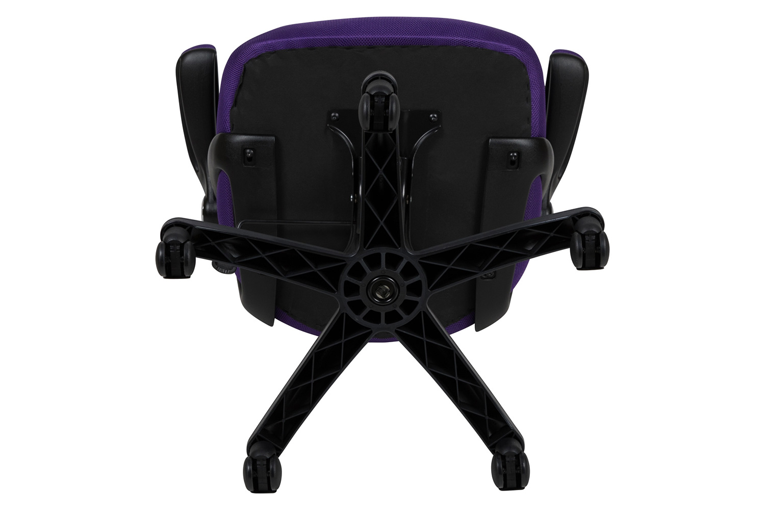 BLNK Porter High-Back Mesh Ergonomic Swivel Office Chair with Black Frame and Flip-up Arms - Purple