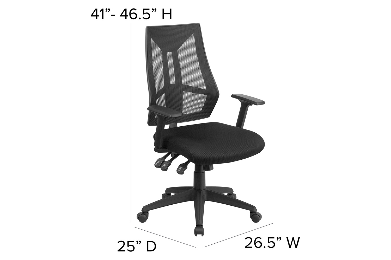 BLNK - Ivan High-Back Mesh Multifunction Swivel Ergonomic Task Office Chair with Adjustable Arms