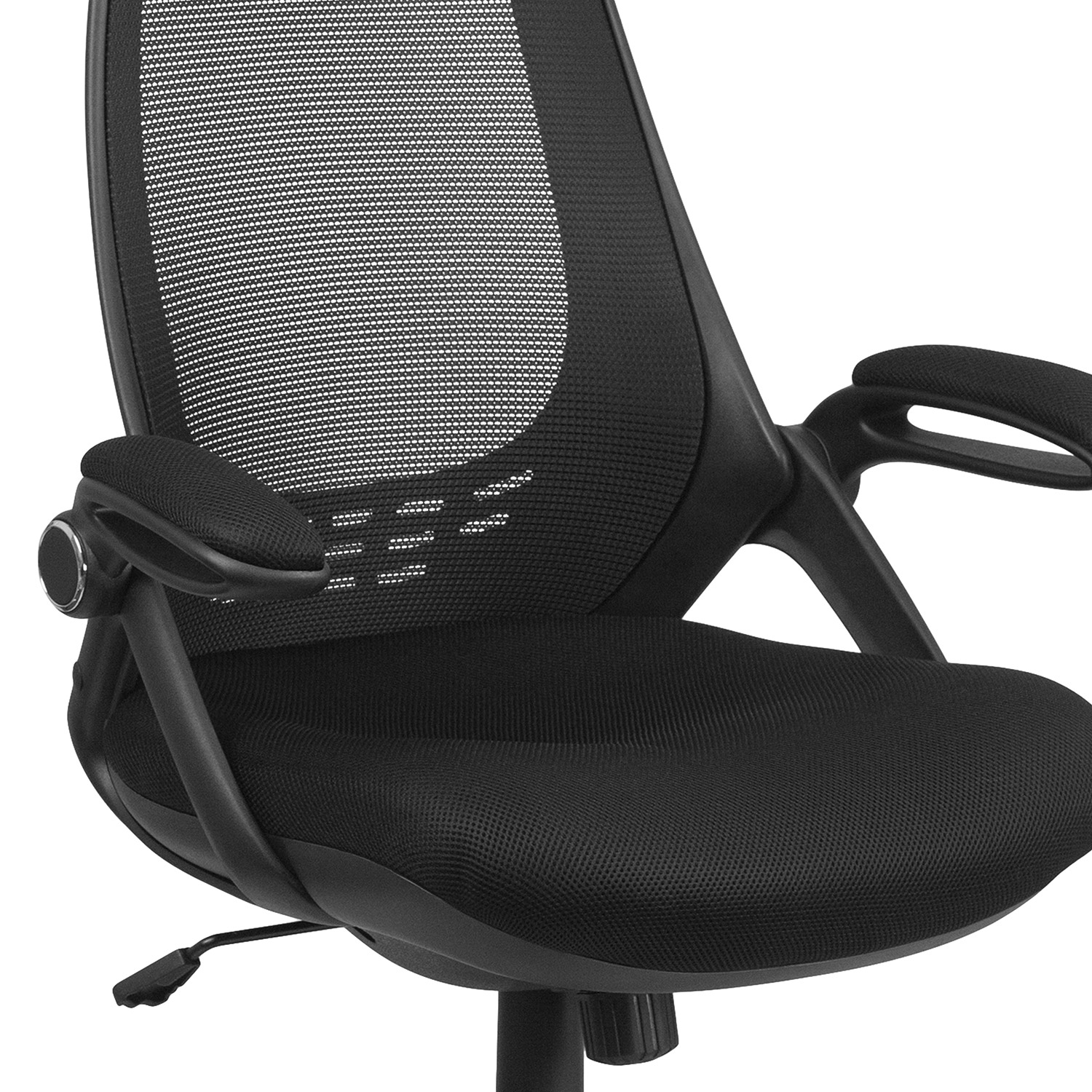 BLNK - Ivan High-Back Mesh Executive Swivel Office Chair with Flip-Up Arms