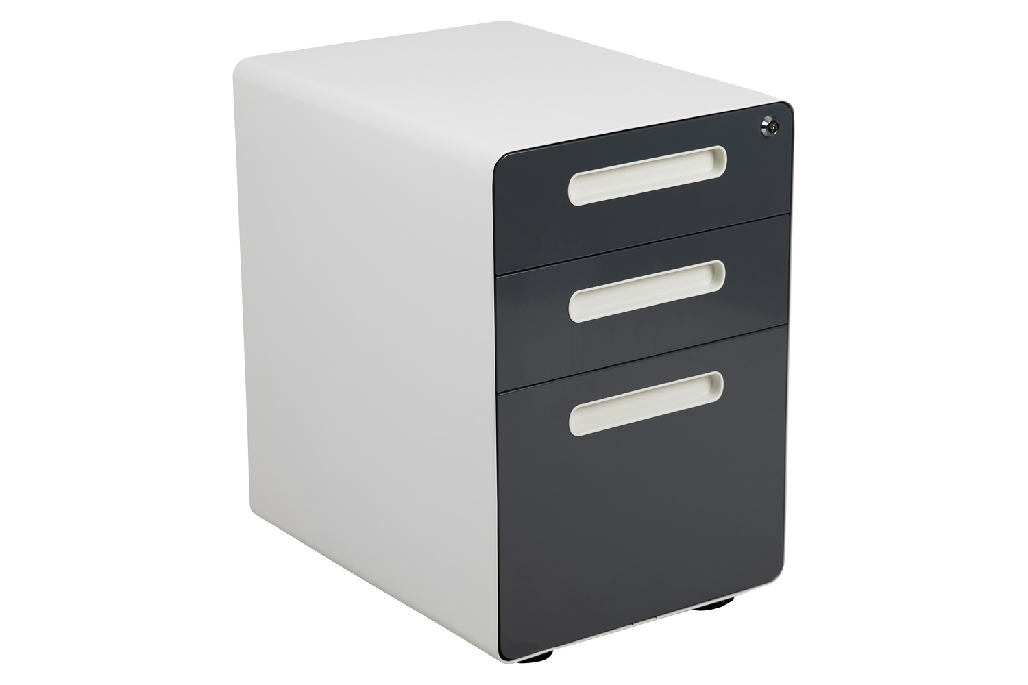 BLNK - Wren Ergonomic 3-Drawer Mobile Locking Filing Cabinet with Anti-Tilt Mechanism and Letter-Legal Drawer