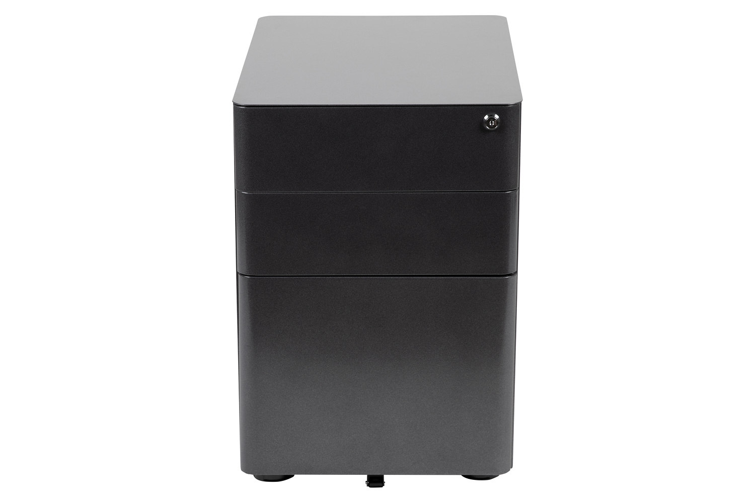 BLNK Warner 3-Drawer Mobile Locking Filing Cabinet with Anti-Tilt Mechanism and Letter-Legal Drawer - Black