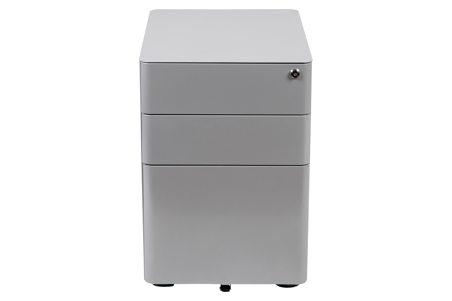 BLNK Warner 3-Drawer Mobile Locking Filing Cabinet with Anti-Tilt Mechanism and Letter-Legal Drawer - Gray