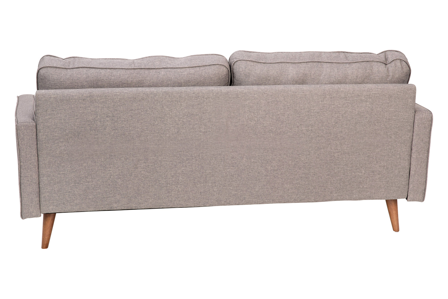 BLNK Hudson Mid-Century Modern Sofa with Tufted Faux Linen Upholstery and Solid Wood Legs - Slate Gray