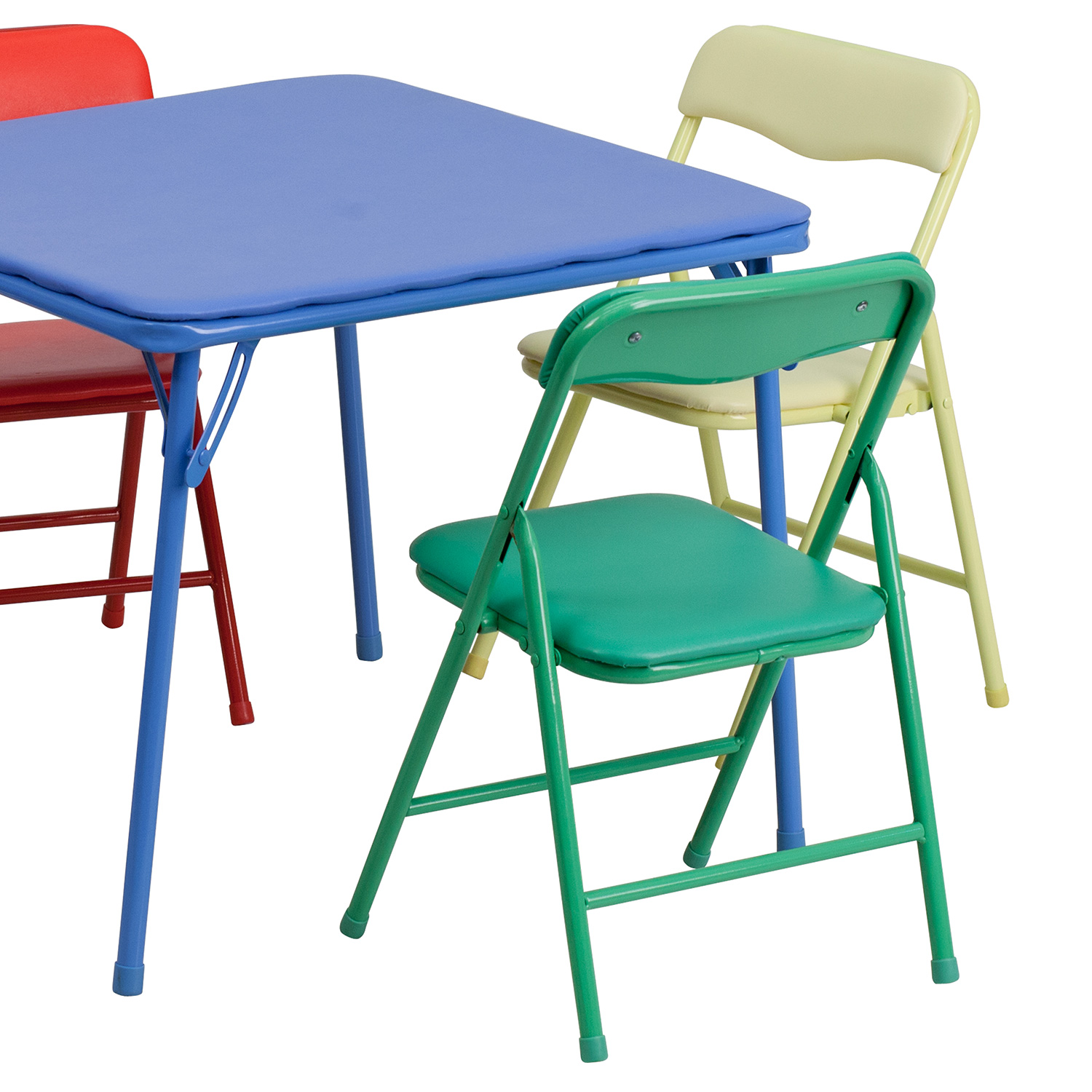 BLNK Mindy Kids Folding Table and Chair Set 5 Piece - Colorful