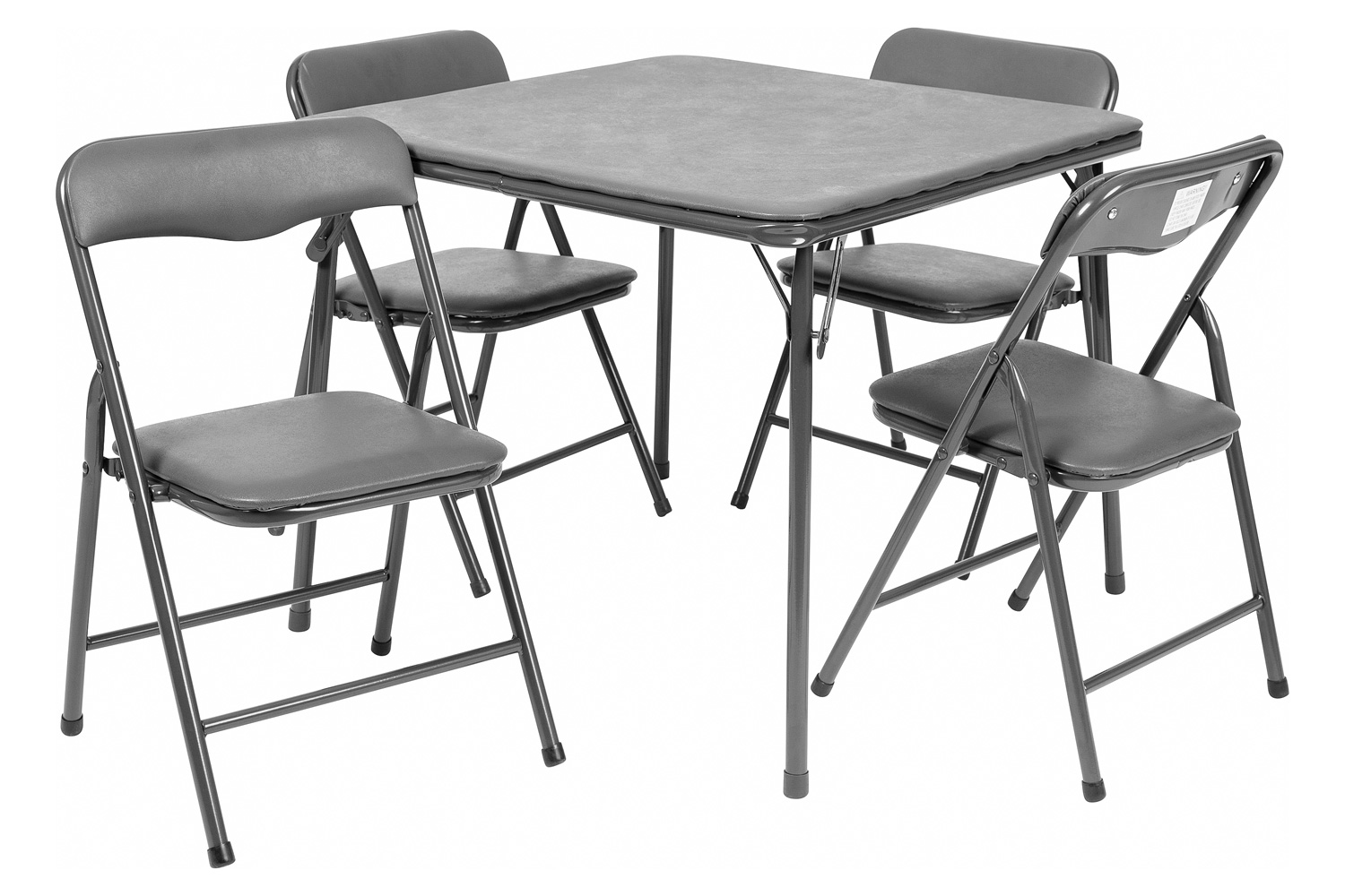 BLNK Mindy Kids Folding Table and Chair Set 5 Piece - Gray