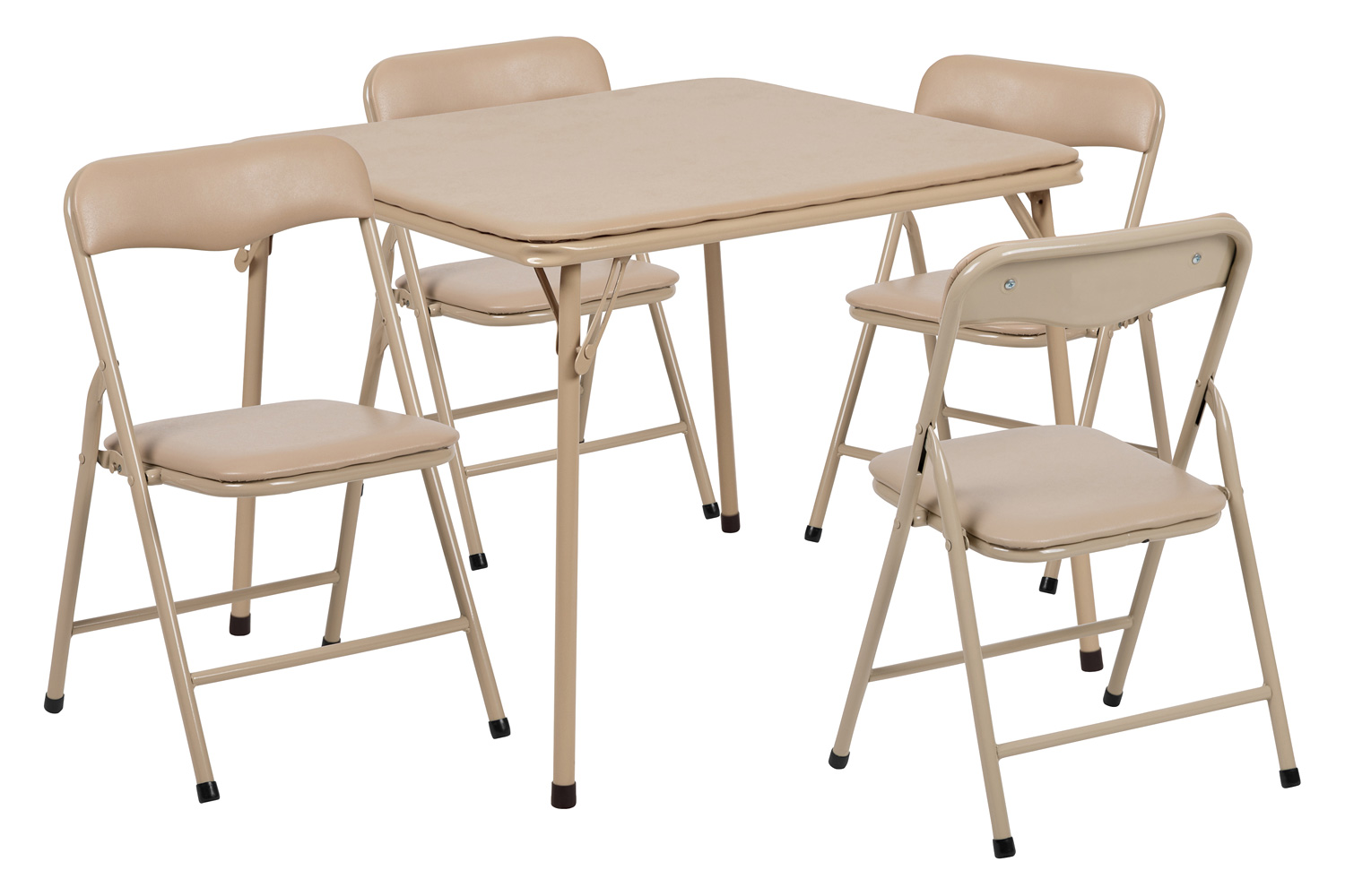 BLNK Mindy Kids Folding Table and Chair Set 5 Piece - Tan