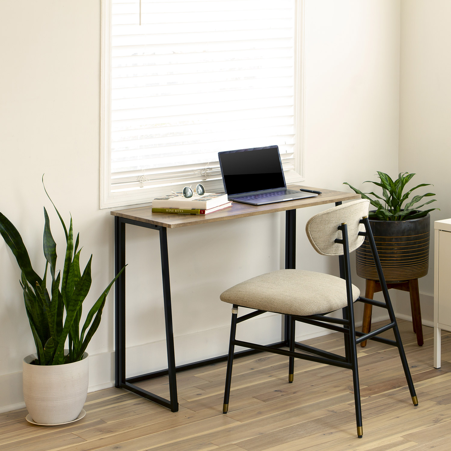 BLNK - Walker Small Rustic Natural Folding Computer Desk