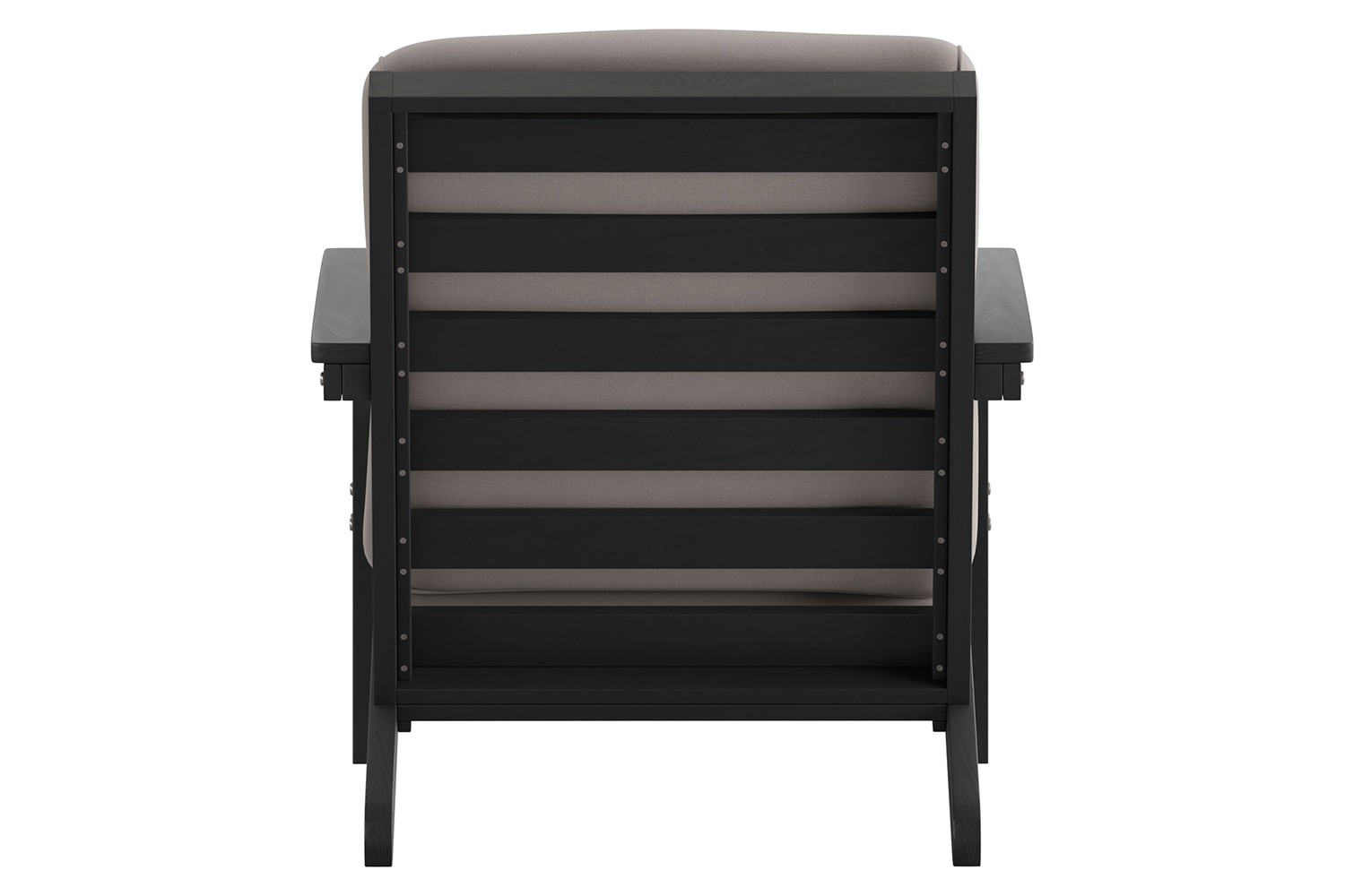 BLNK Charlestown All-Weather Poly Resin Wood Adirondack Style Deep Seat Patio Club Chair with Cushions - Black/Charcoal