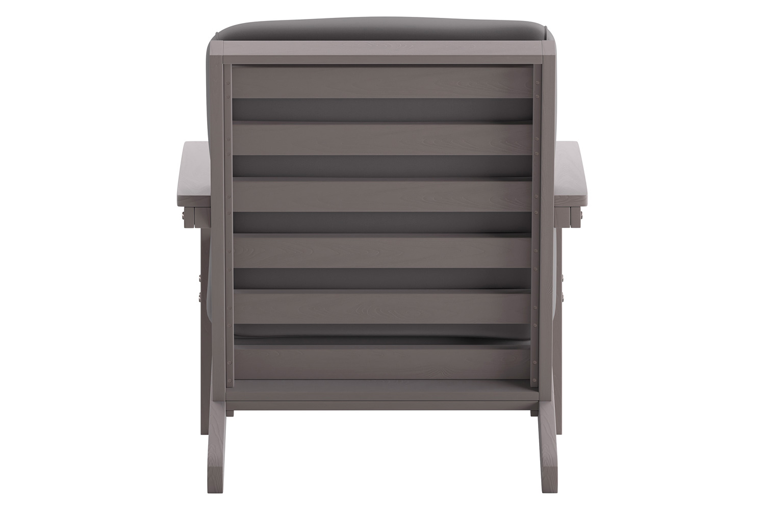 BLNK Charlestown All-Weather Poly Resin Wood Adirondack Style Deep Seat Patio Club Chair with Cushions - Gray/Gray