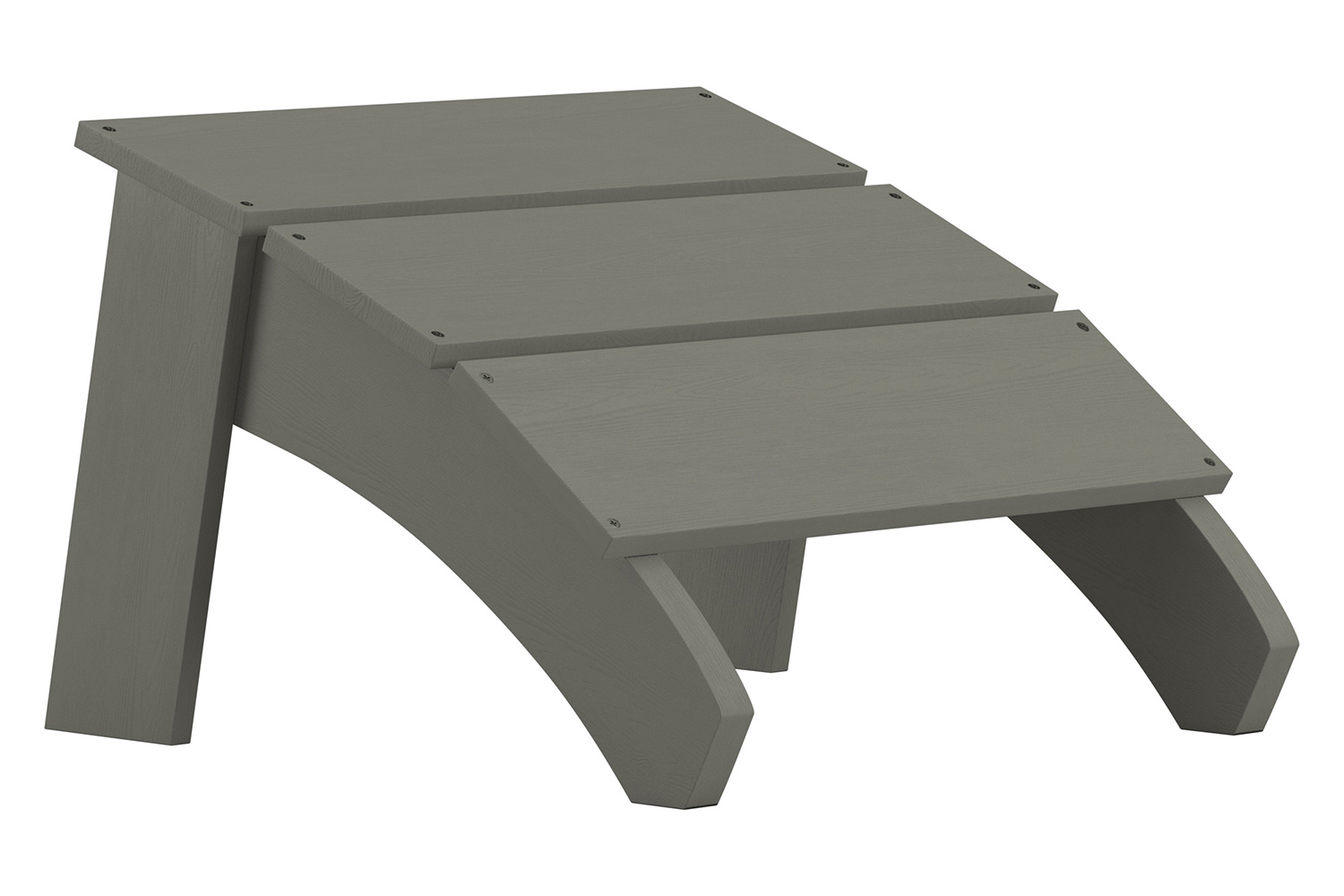 BLNK Sawyer Commercial All-Weather Poly Resin Wood Adirondack Ottoman Foot Rest - Gray