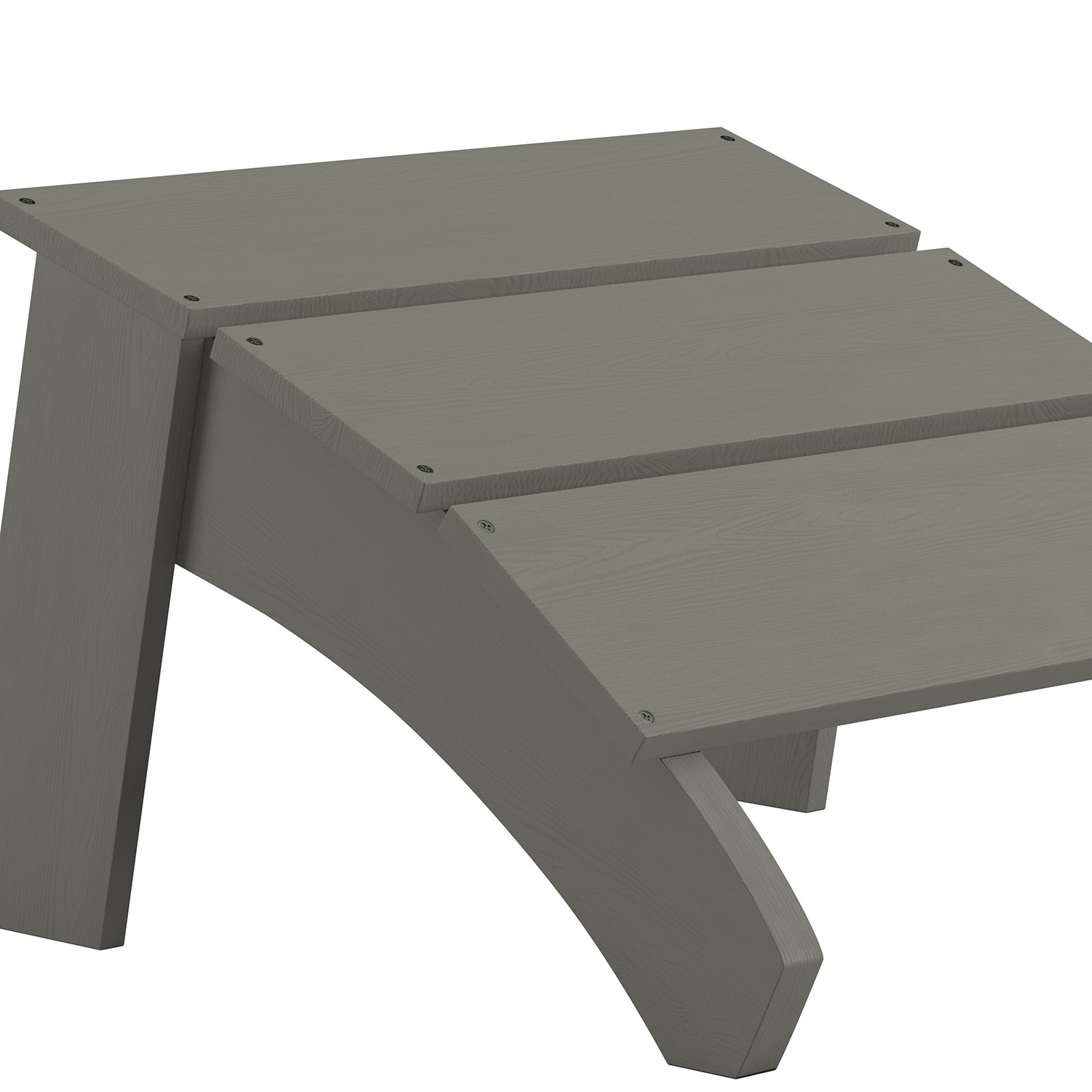 BLNK Sawyer Commercial All-Weather Poly Resin Wood Adirondack Ottoman Foot Rest - Gray