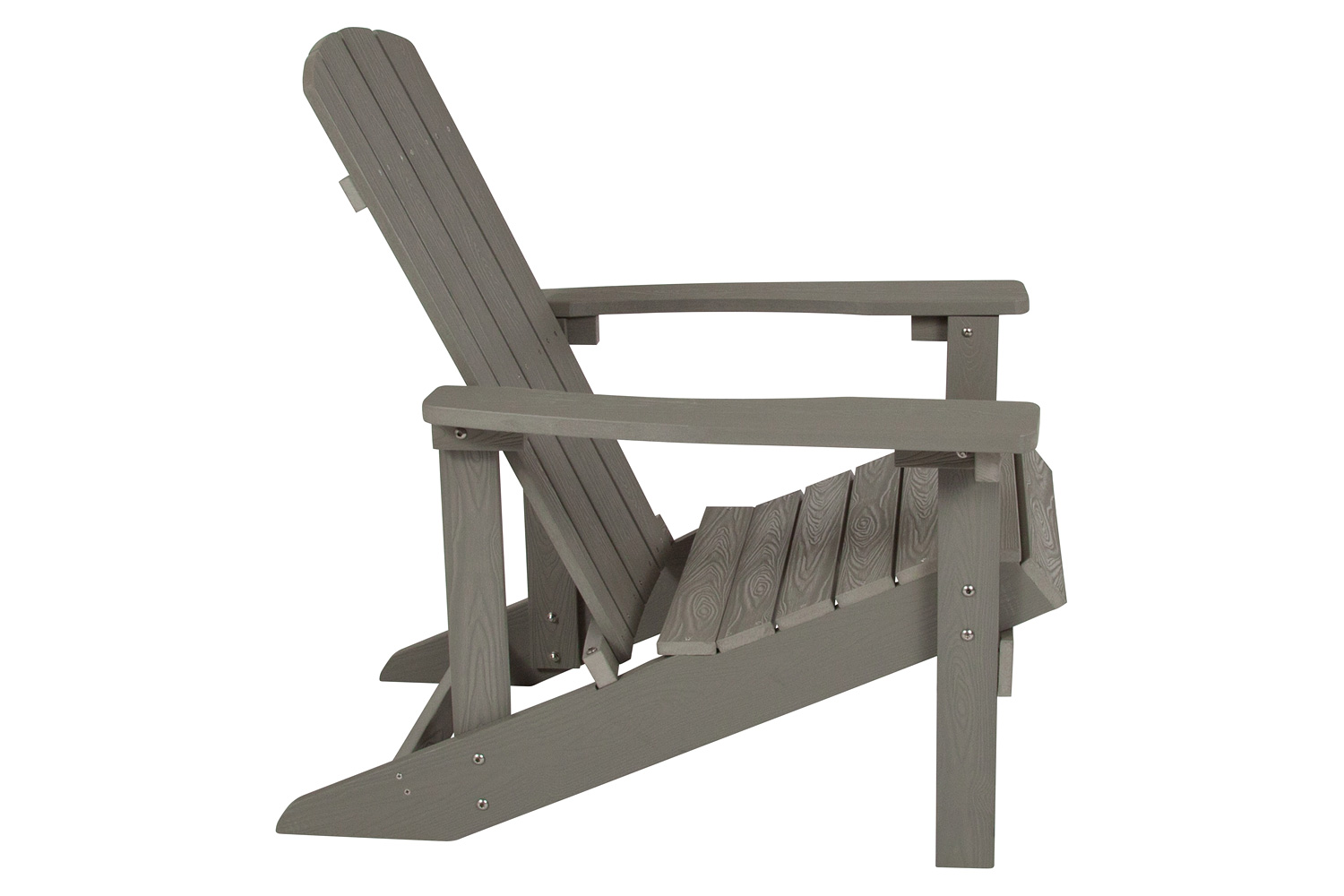 BLNK - Charlestown Commercial All-Weather Poly Resin Wood Adirondack Chairs with Side Table 2 Pack