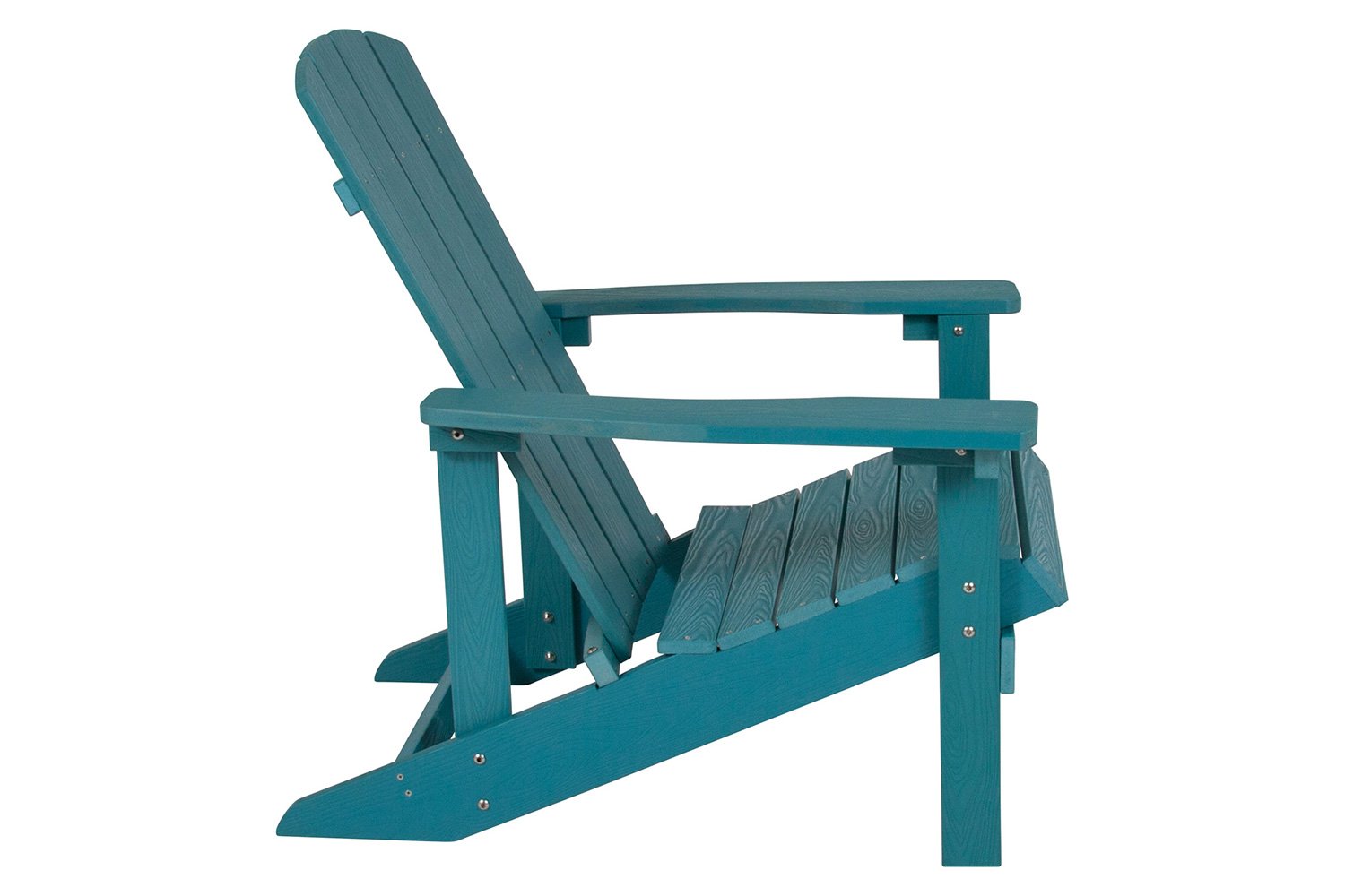 BLNK Charlestown Commercial All-Weather Poly Resin Wood Adirondack Chairs with Side Table 2 Pack - Sea Foam