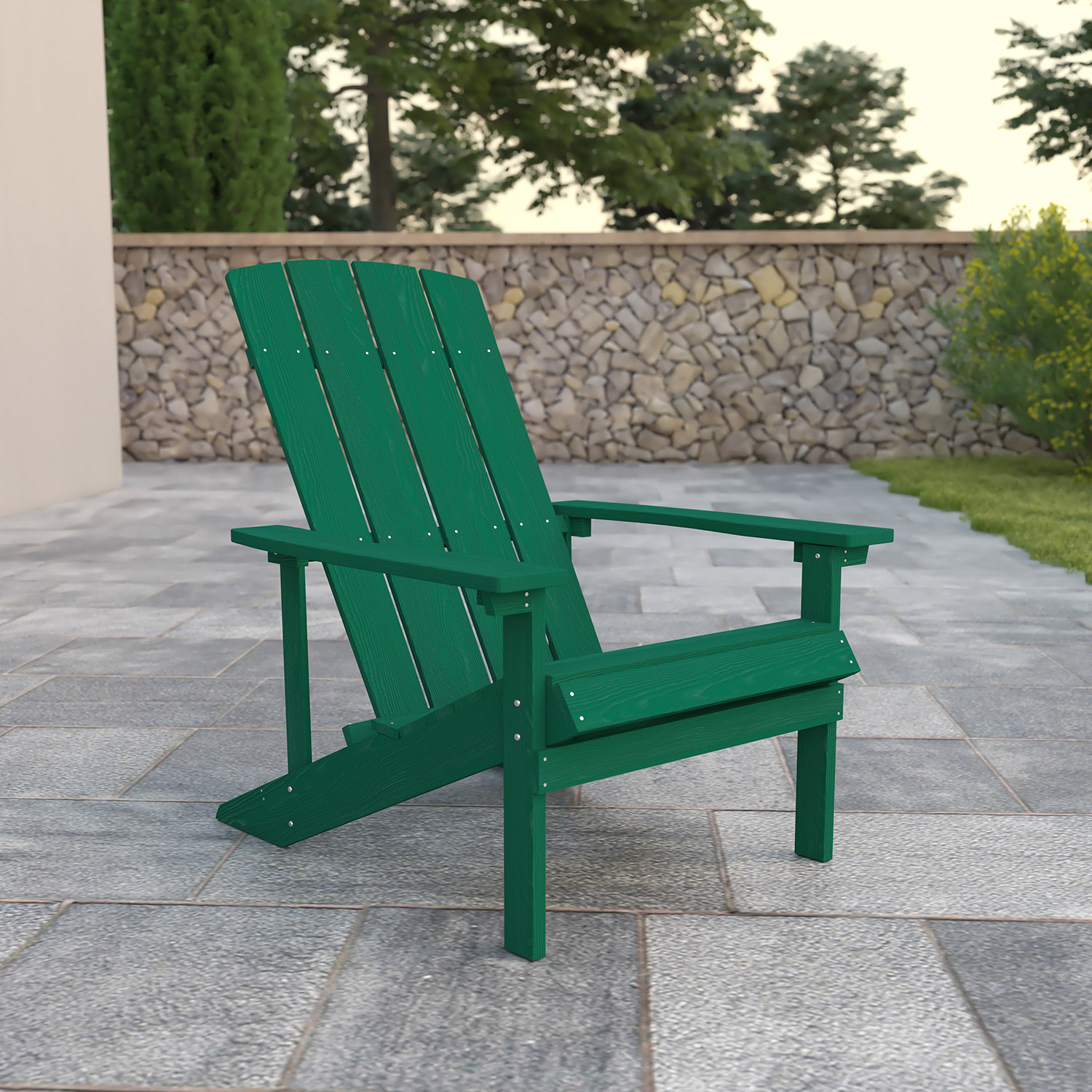 BLNK Charlestown Commercial All-Weather Poly Resin Wood Adirondack Chair