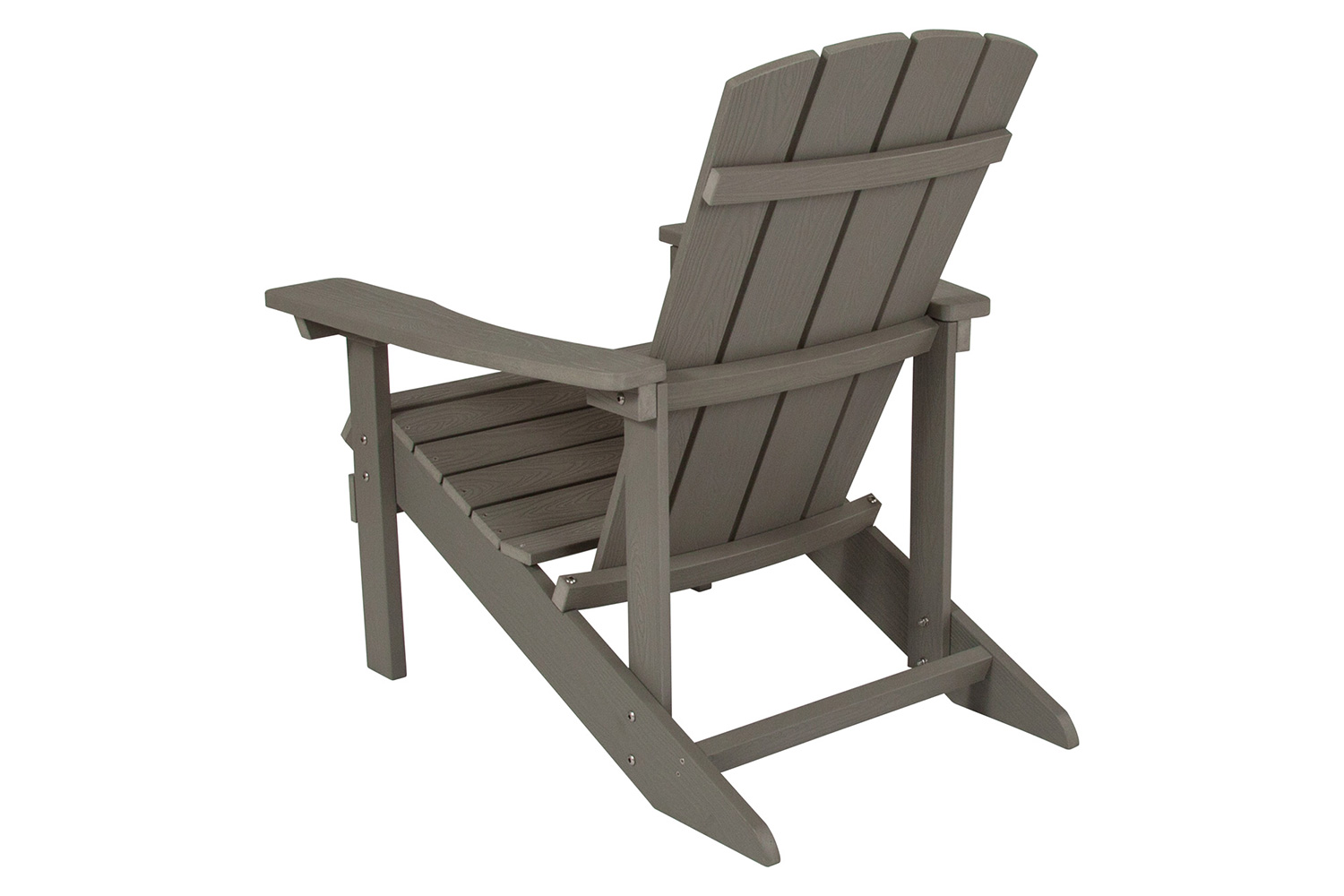 BLNK™ Charlestown Commercial All-Weather Poly Resin Wood Adirondack Chair - Gray