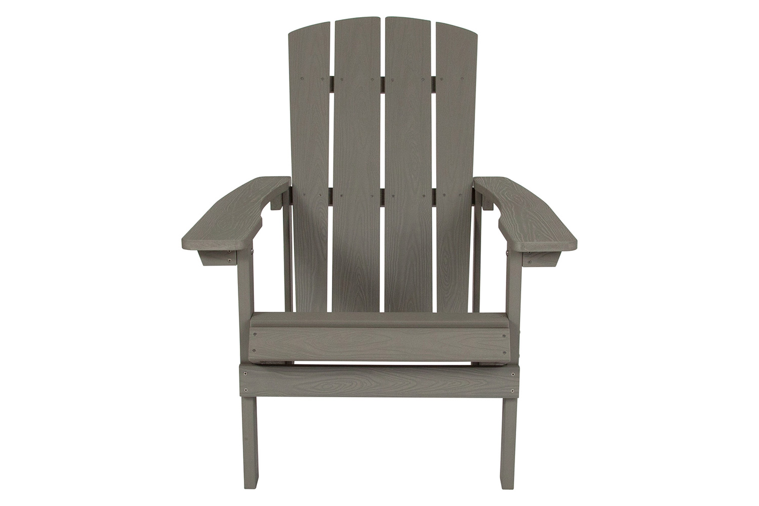 BLNK™ Charlestown Commercial All-Weather Poly Resin Wood Adirondack Chair - Gray