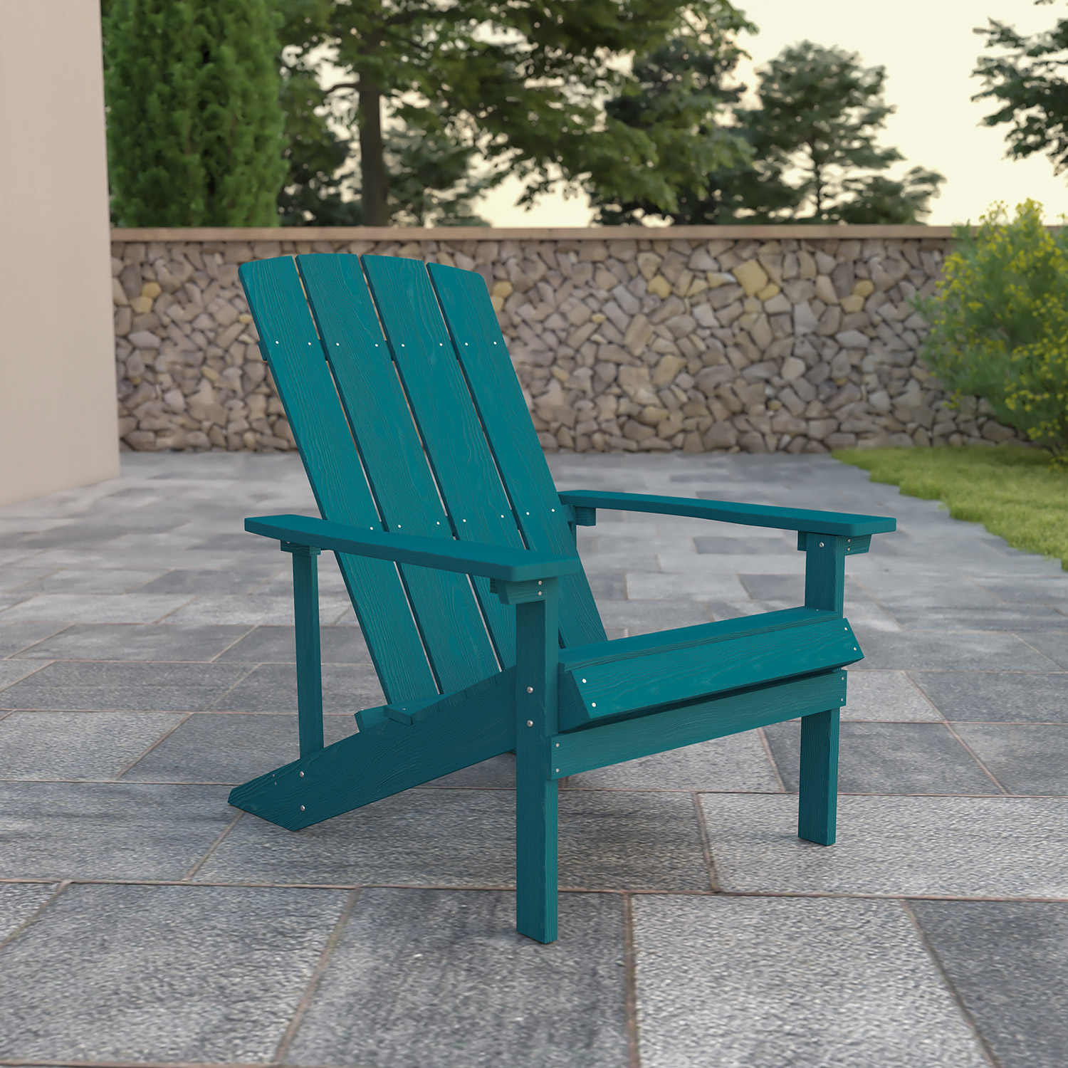 BLNK Charlestown Commercial All-Weather Poly Resin Wood Adirondack Chair