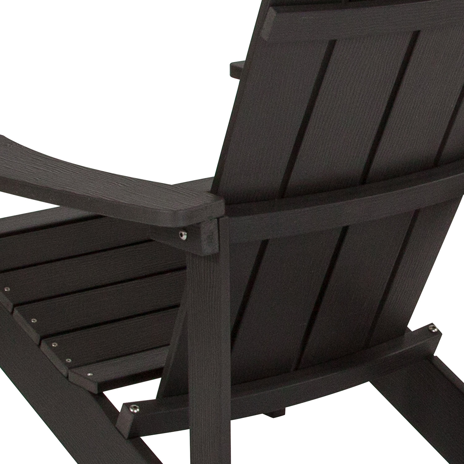 BLNK Charlestown Commercial All-Weather Poly Resin Wood Adirondack Chair - Slate Gray