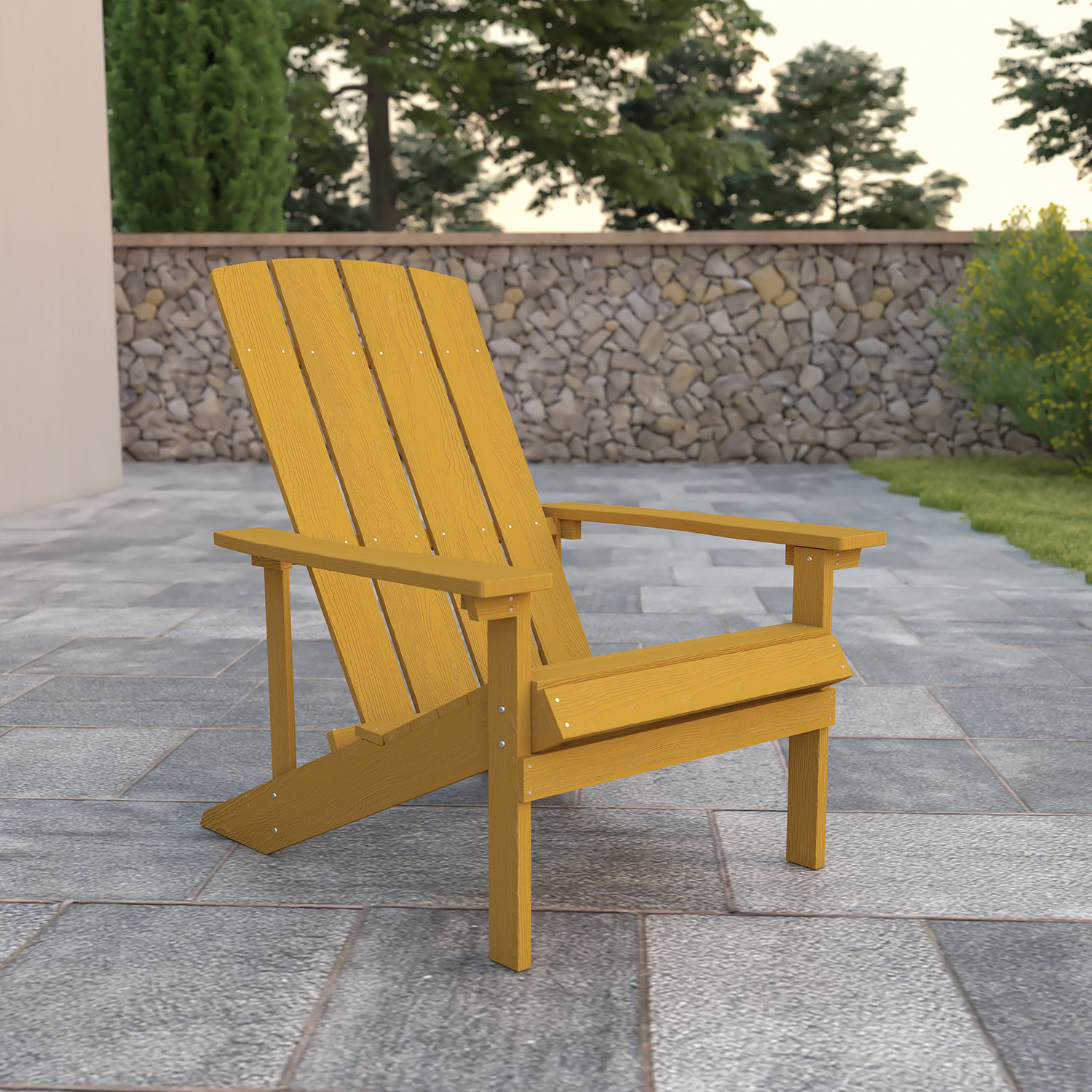 BLNK Charlestown Commercial All-Weather Poly Resin Wood Adirondack Chair