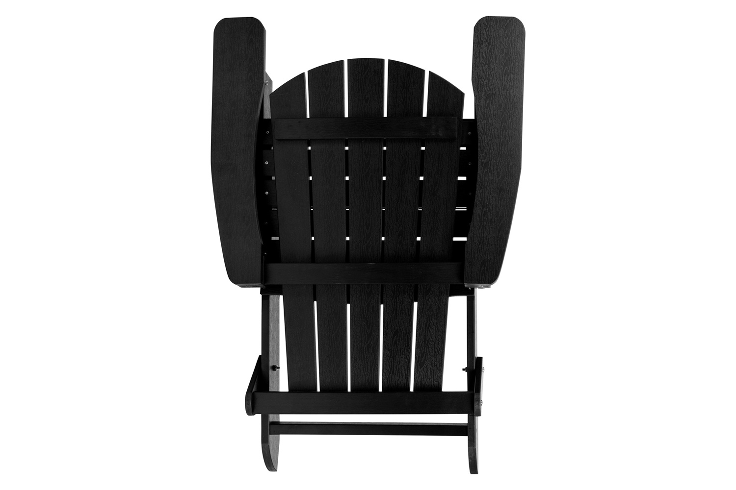 BLNK™ Charlestown Commercial All-Weather Poly Resin Wood Folding Adirondack Chair - Black