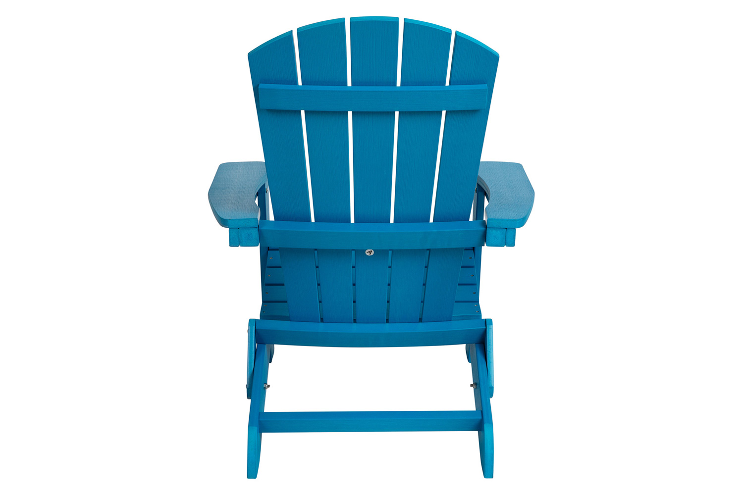 BLNK Charlestown Commercial All-Weather Poly Resin Wood Folding Adirondack Chair - Blue