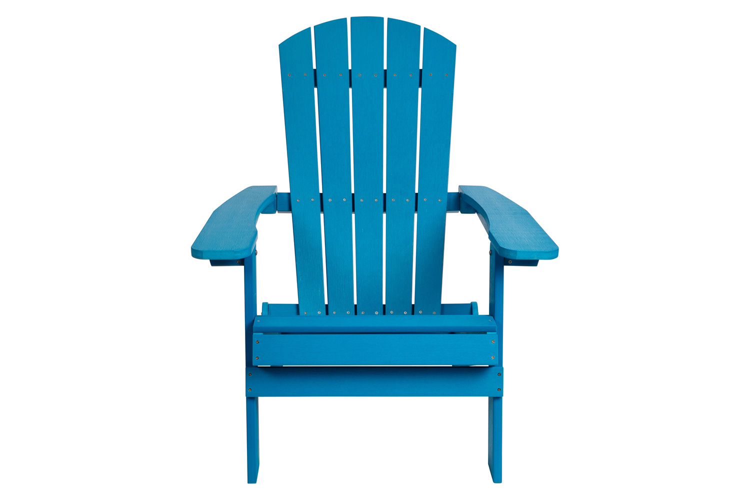 BLNK Charlestown Commercial All-Weather Poly Resin Wood Folding Adirondack Chair - Blue