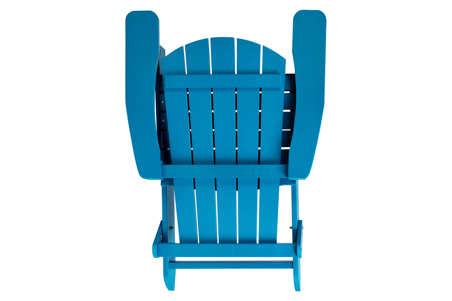 BLNK Charlestown Commercial All-Weather Poly Resin Wood Folding Adirondack Chair - Blue