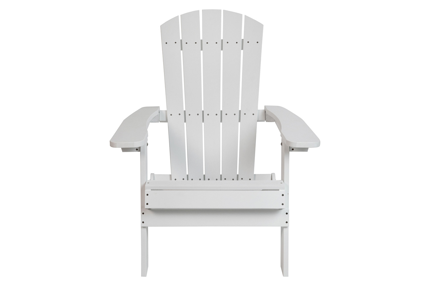 BLNK Charlestown Commercial All-Weather Poly Resin Wood Folding Adirondack Chair - White