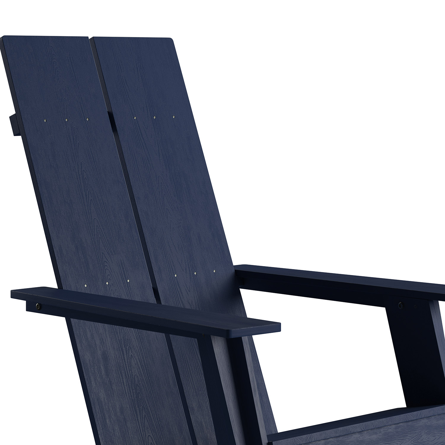 BLNK™ Sawyer Commercial All-Weather Poly Resin Wood Adirondack Chair - Navy