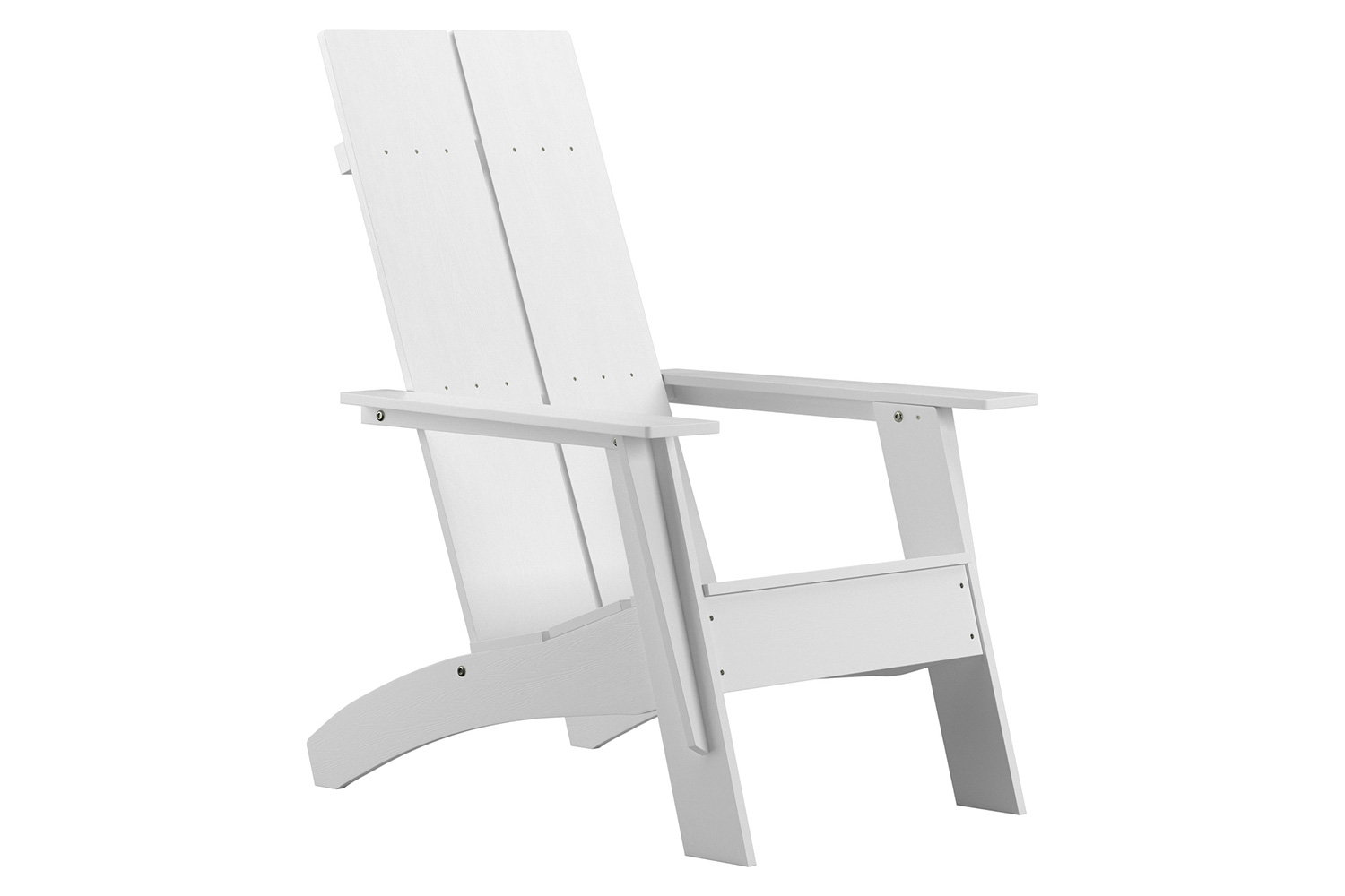 BLNK Sawyer Commercial All-Weather Poly Resin Wood Adirondack Chair - White