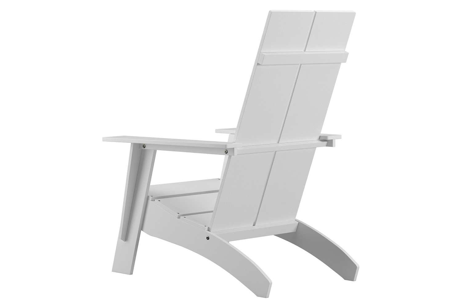 BLNK Sawyer Commercial All-Weather Poly Resin Wood Adirondack Chair - White