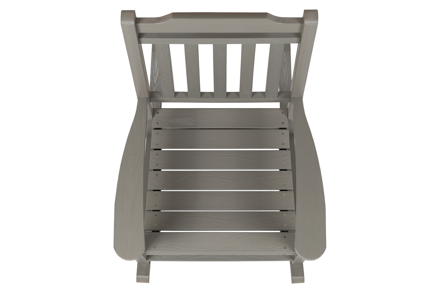 BLNK Winston All-Weather Poly Resin Rocking Chairs with Accent Side Table Set of 2 - Gray