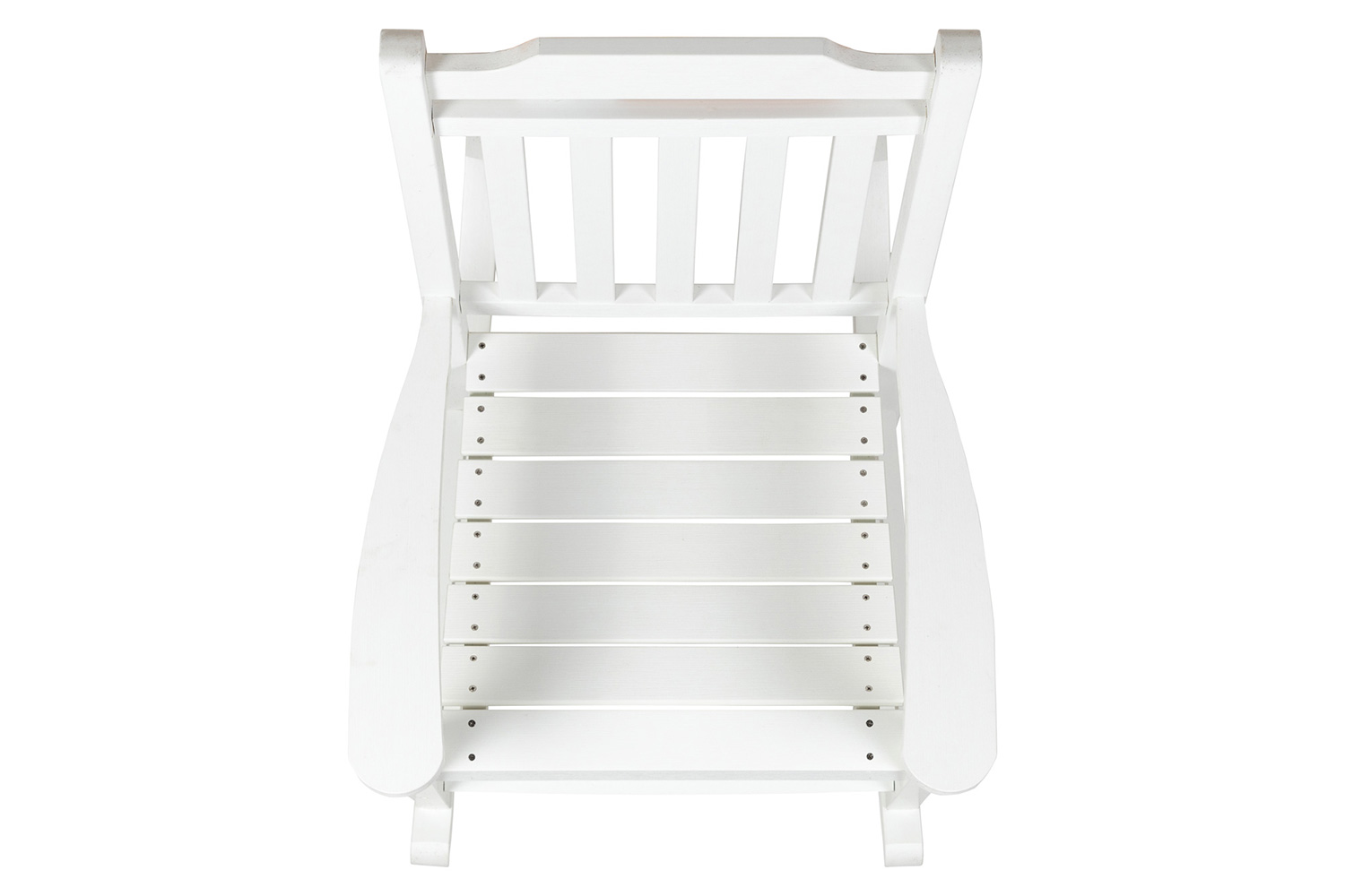 BLNK Winston All-Weather Poly Resin Rocking Chairs with Accent Side Table Set of 2 - White