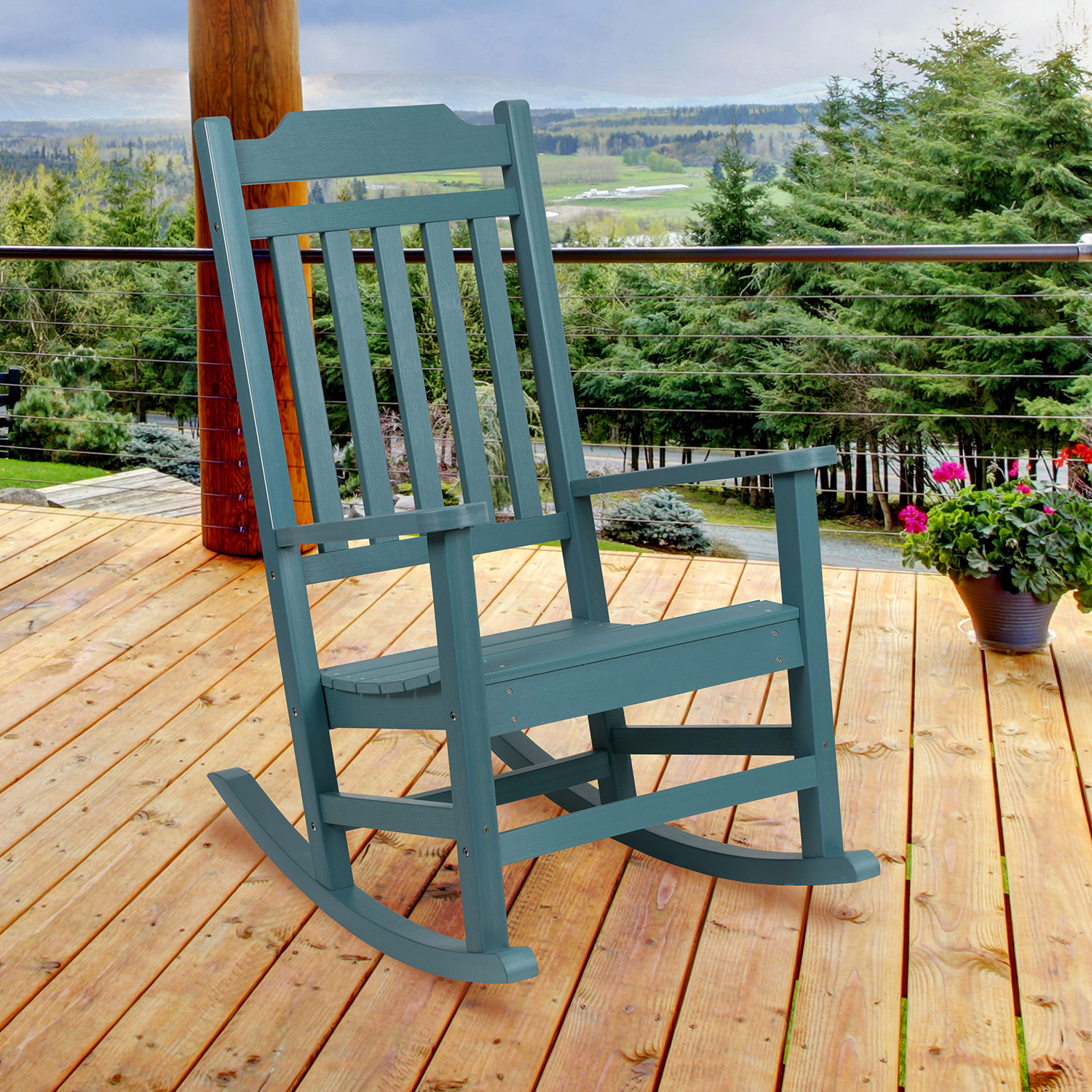 BLNK Winston Poly Resin All-Weather Rocking Chair