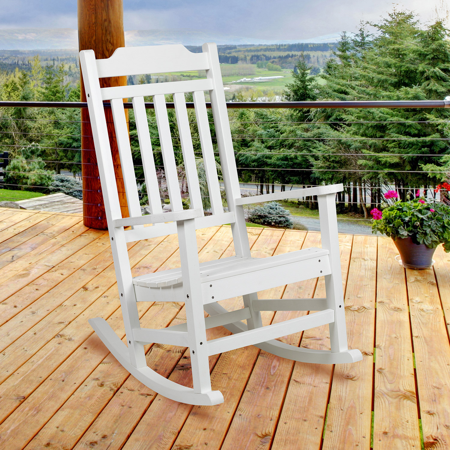 BLNK Winston Poly Resin All-Weather Rocking Chair