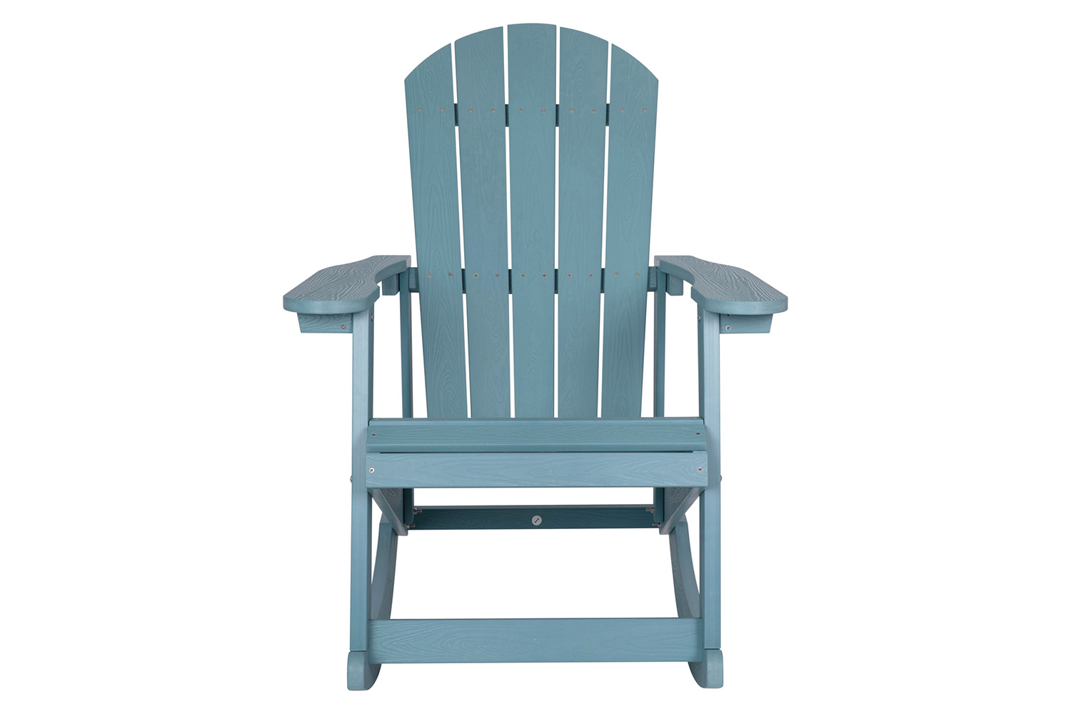 BLNK™ Savannah Commercial Poly Resin Wood All-Weather Adirondack Rocking Chair with Rust Resistant Stainless Steel Hardware Set of 2 - Sea Foam