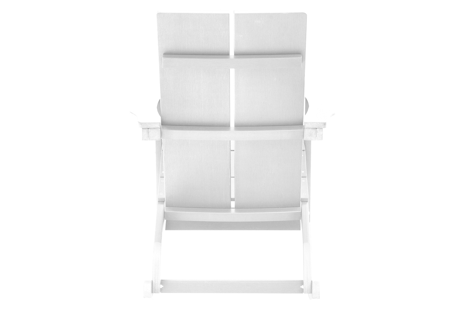 BLNK Finn Commercial All-Weather Poly Resin 2-Slat Rocking Adirondack Chair with Rust Resistant Stainless Steel Hardware Set of 2 - White