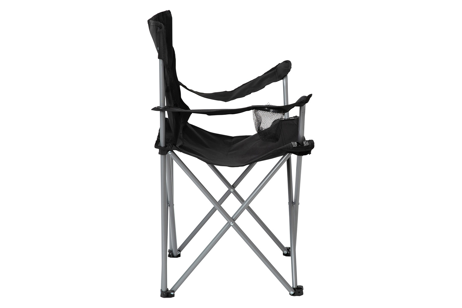 BLNK Quad Folding Camping and Sports Chair with Armrest Cupholder - Black