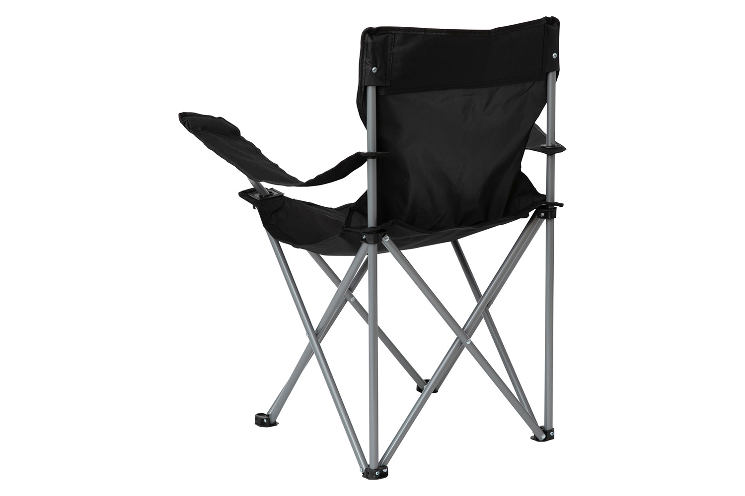 BLNK Quad Folding Camping and Sports Chair with Armrest Cupholder - Black