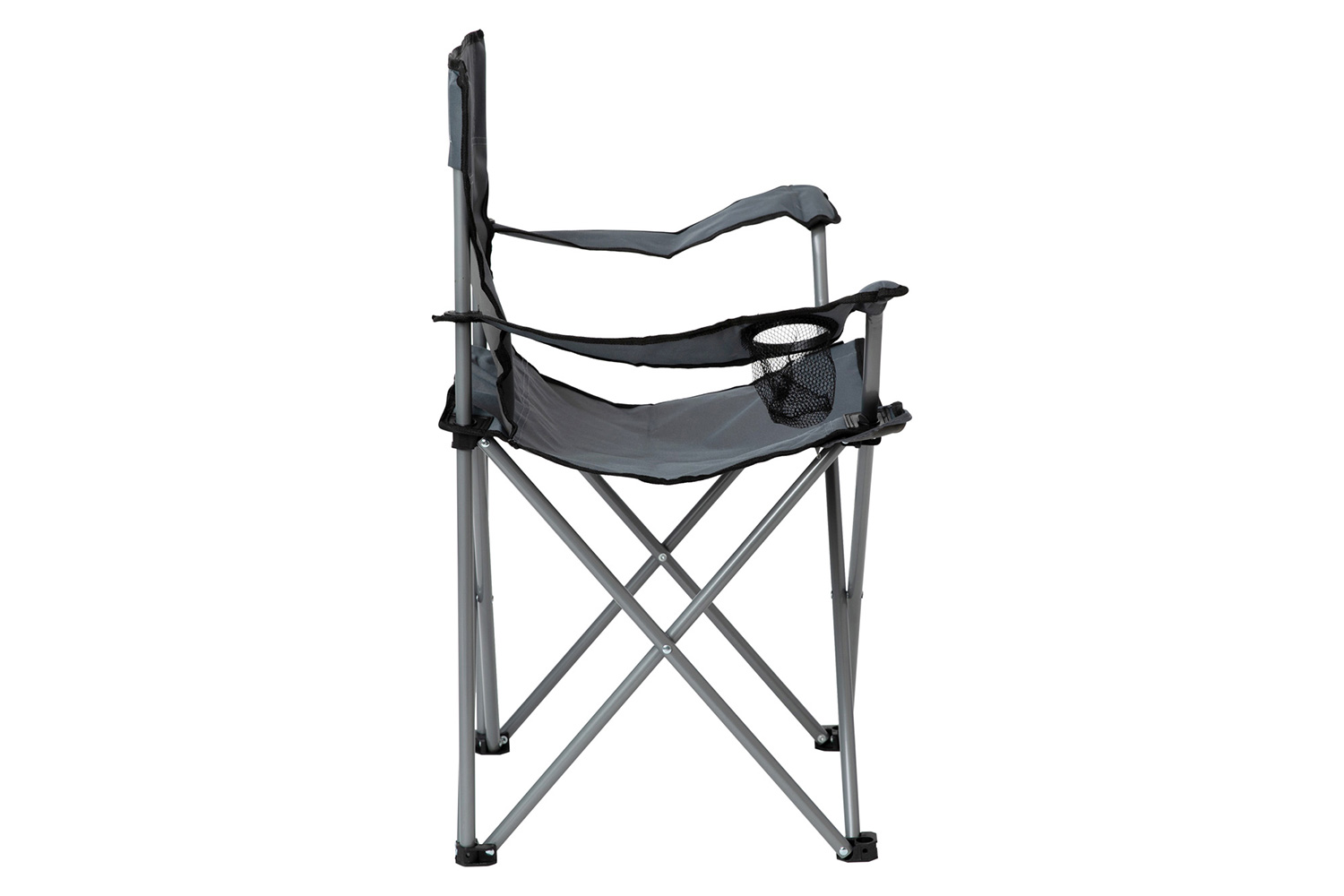 BLNK Quad Folding Camping and Sports Chair with Armrest Cupholder - Gray