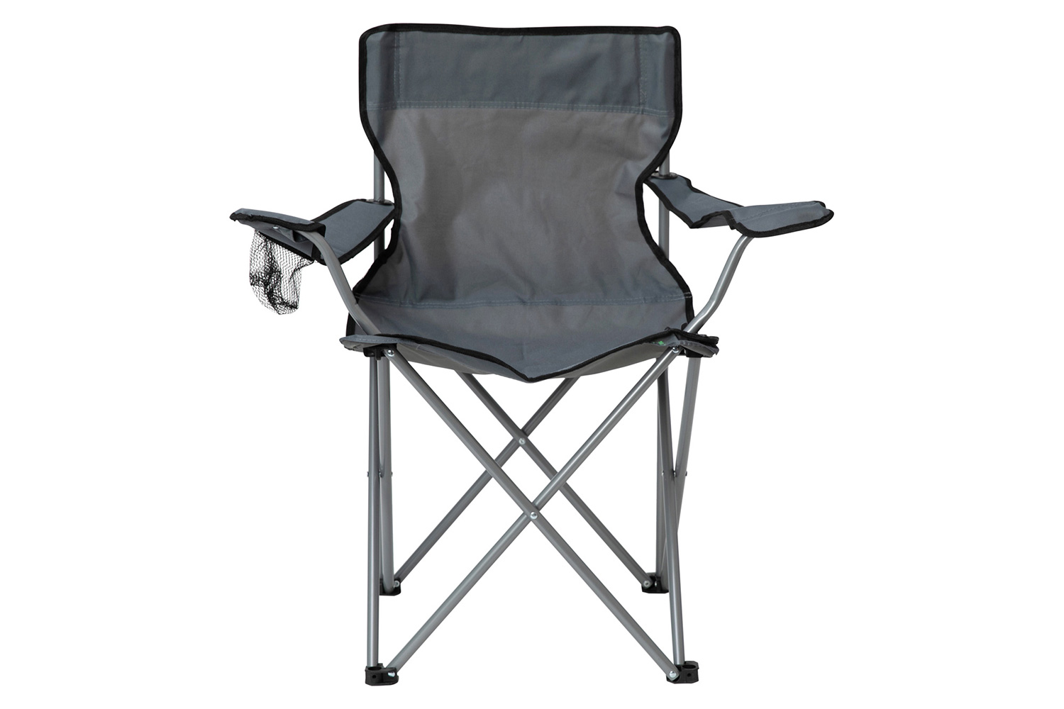 BLNK Quad Folding Camping and Sports Chair with Armrest Cupholder - Gray