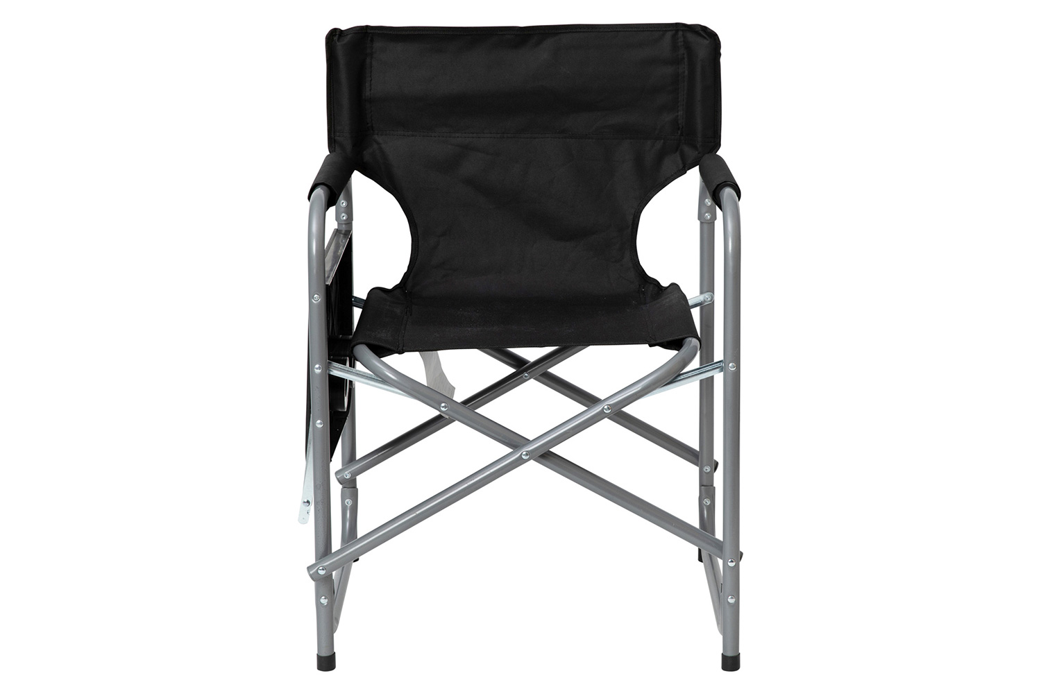 BLNK Benjamin Folding Director's Camping Chair with Side Table and Cup Holder - Black