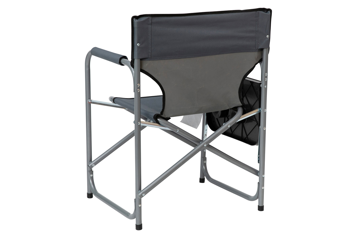 BLNK Benjamin Folding Director's Camping Chair with Side Table and Cup Holder - Gray