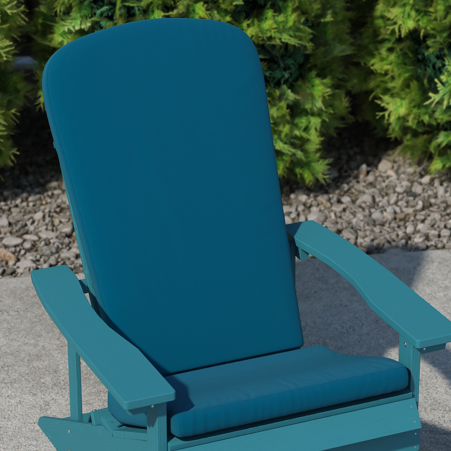 BLNK Charlestown All-Weather Indoor-Outdoor High Back Adirondack Chair Cushions Set of 2 - Teal