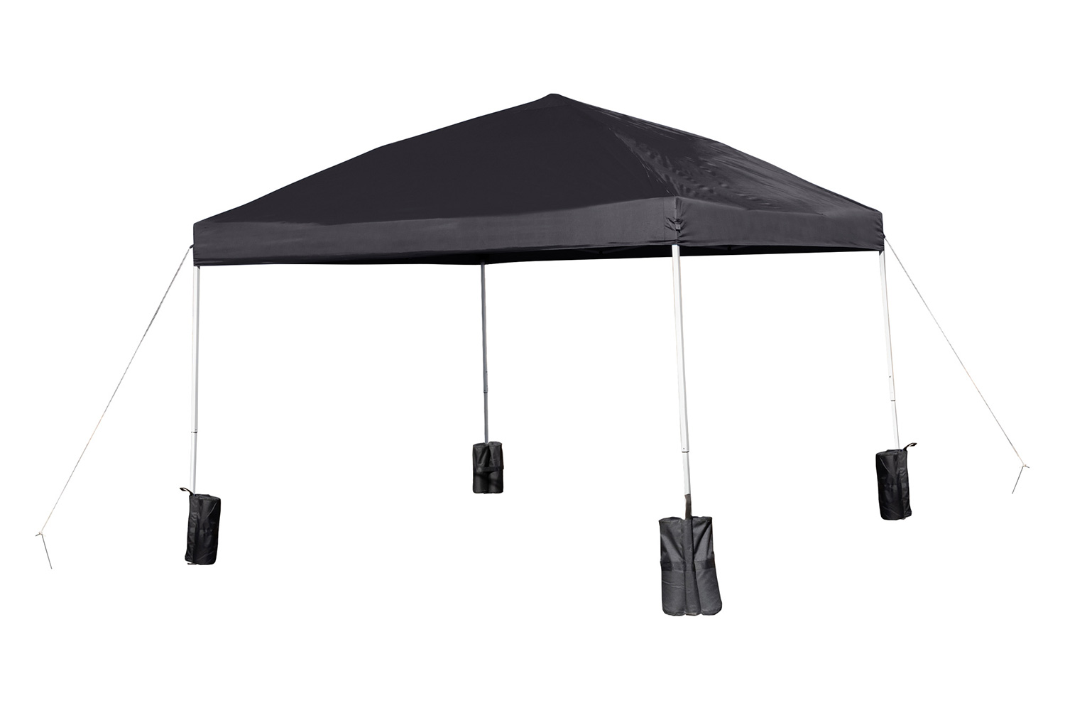 BLNK Harris Pop Up Event Straight Leg Canopy Tent with Sandbags and Wheeled Case - Black